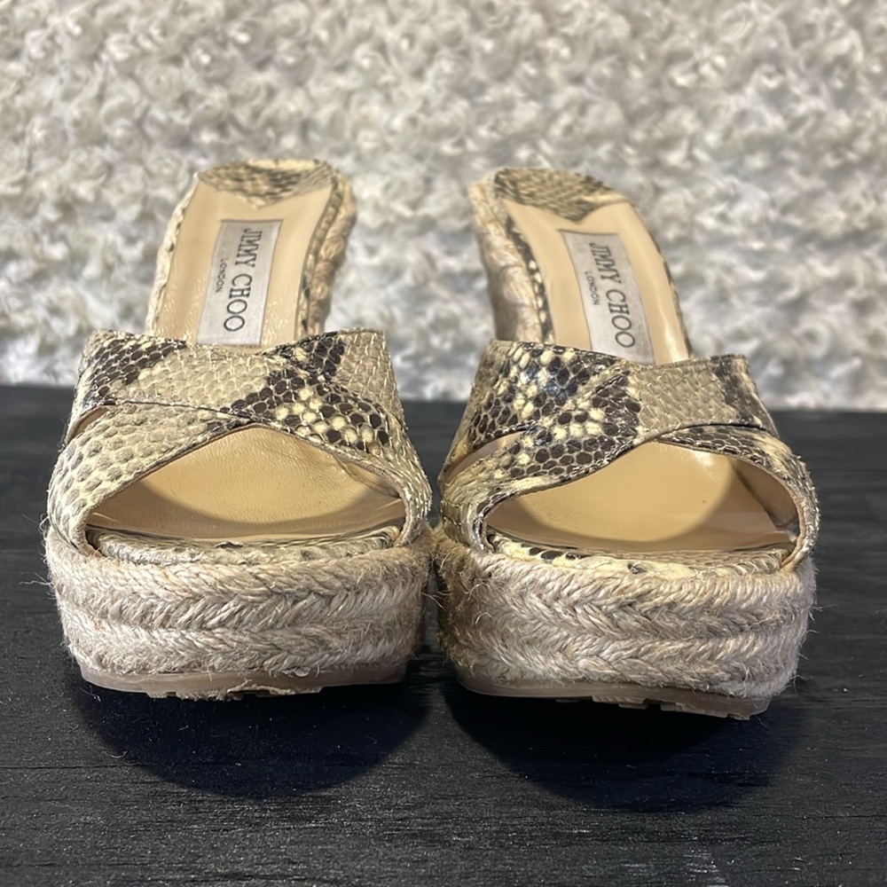 Jimmy Choo Dovina snake print wedges/ espadrilles - Picture 6 of 16
